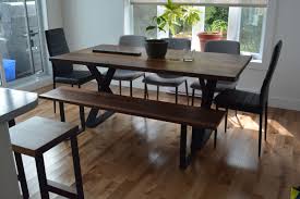 Table Et Banc En Noyer Noir Sur Mesure Www Ezekielmeubles Com Info Ezekielmeubles Com Home Decor Furniture Dining Table