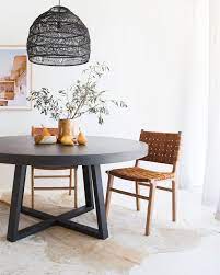 Pin By Nidhish Foolmaun On Dining Room In 2021 Round Dining Table Decor Round Dining Room Table Concrete Dining Table