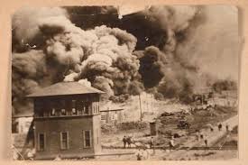 The 1921 Tulsa Race Massacre. Image courtesy The National African-American History Museum