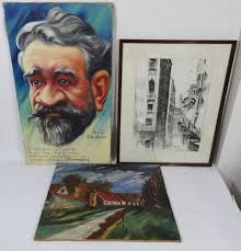 TROIS encadrements dont : A & G Chanteau : portrait du déput