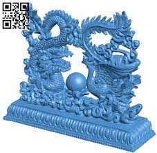 Dragon And Phoenix B004985 File Stl Free Download 3d Model For Cnc And 3d Printer Download Free Stl Files Stl 3d Printing 3d Printing Projects