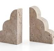 BOOKEND, Set of 2 TRAVERTINE MARBLE Book Holder- Handmade ...