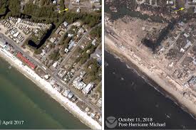 Mexico beach, florida, was swamped by storm surge up to the roofs of some houses as hurricane micahel roared ashore on wednesday morning. What Hurricane Michael Did To Fla Beaches A Before And After Look