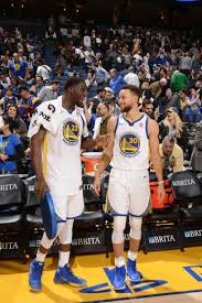 Draymond Green And Stephen Curry Of The Golden State Warriors After The Game Against The New New York Basketball Warriors Basketball Team Golden State Warriors