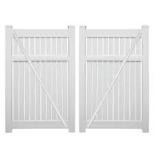 Maybe you would like to learn more about one of these? Weatherables Huntington 7 6 Ft X 6 Ft White Vinyl Semi Privacy Double Fence Gate Kit Dwsp Semi 6x46 The Home Depot