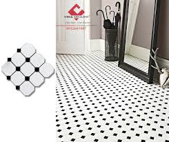 Gạch mosaic bát giác trắng mờ