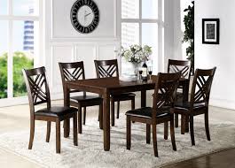Set includes dining table and 4 upholstered chairs. Crown Mark Eloise Dining Room Table With Six Crossback Side Chairs Royal Furniture Dining 7 Or More Piece Sets