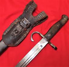 This bayonet is almost a short sword with its long blade of blued high carbon steel. Sold Ww2 Type 30 Japanese Army Arisaka Bayonet Scabbard Sword Jb Military Antiques