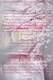 Monday The Perfect Corresponding Spell Selene S Ritual Wiccan Magic Wiccan Crafts Magick