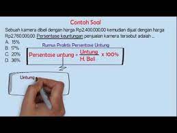 Ia kemudian menjualnya dengan harga rp. Rumus Cara Cepat Menghitung Persentase Untung Youtube