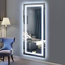 Philwin Large 50cmx120cm Led Full Length Backlit Mirror Oversized Rectangle Dressing Mirror Mirror Wall Decor Bedroom Mirror Decor Living Room Bedroom Decor