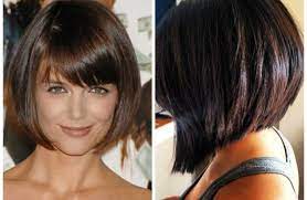 Medium Length Angled Bob With Bangs A Selection Of Short Inverted Bob Haircuts Hair World Mag Stacked Bob Haircut Chinese Bob Hairstyles Bob Haircut With Bangs