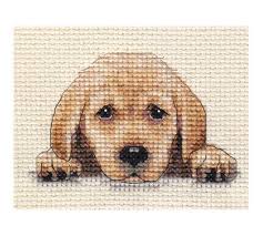 Easy you get a pattern in colorblocks and symbols. Yellow Labrador Retriever Puppy Dog Full Counted Cross Stitch Kit Cross Stitch Dogs Cross Stitch Animals Labrador Retriever Puppies
