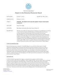 Report to the Historical Resources Board