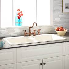 5 star rated on google & yelp! 43 Selkirk Double Bowl Cast Iron Drop In Kitchen Sink Biscuit Kitchen