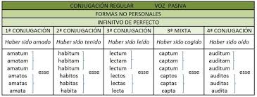 Conjugacion Regular Pasiva Infinitivo De Perfecto Voz Pasiva Lengua Latina Modismos