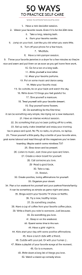 50 Ways To Practice Self Care Free Printable List Self Improvement Self Care Self