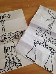 Simple Play Ideas Folded Paper Monster Baby Budgeting Drawing Games For Kids Paper Games For Kids Drawing For Kids