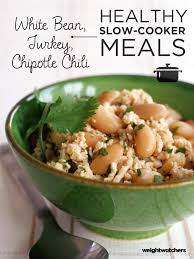 This Slightly Spiced White Bean Turkey Chipotle Chili Is The Perfect Freezer Staple To Have On Hand For T Ground Turkey Slow Cooker Recipes Slow Cooker Recipes