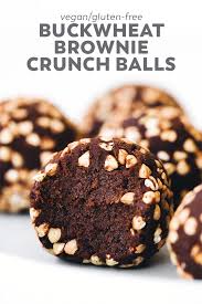 Medjool Date Buckwheat Brownie Crunch Balls Recipe Feasting On Fruit Buckwheat Vegan Desserts