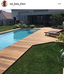 Ground Level Deck Piscine Amenagement Paysager Escalier Piscine Piscine Et Jardin