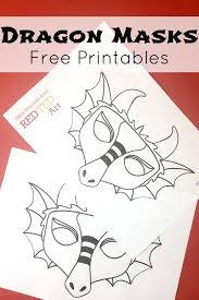 Only 3 years later, i have finally gotten around to drawing my own free diy dragon puppet printable for you. Dragon Mask Coloring Page Red Ted Art Make Crafting With Kids Easy Fun