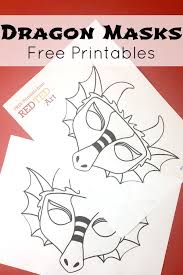 Dragon Mask Coloring Page Red Ted Art Make Crafting With Kids Easy Fun
