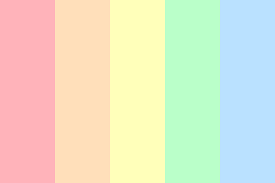 The color wheel shows the relationship between colors. Pastel Colors Of The Rainbow Color Palette