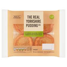Cooking gluten, wheat and dairy free: The Real Yorkshire Pudding Co 4 Gluten Free Yorkshire Puddings Morrisons