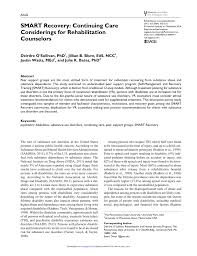 This collection of sensible tools is based on. Pdf Smart Recovery Continuing Care Considerings For Rehabilitation Counselors