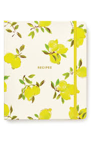 Keeping The Fave Recipes Organized In This Cute And Functional Spiral Bound Book Featuring A Refreshing Lemon Print On The Recipe Book Lemon Recipes Kate Spade