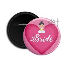 Wedding hashtag (if any) 4. Bride Wedding Button Badges Dot Badges