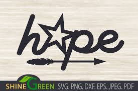 Download Christmas Hope Svg With Star And Arrow Graphic By Shinegreenart Creative Fabrica SVG Cut Files