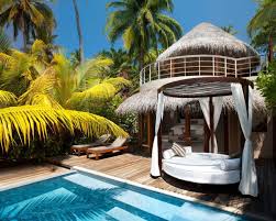 Swimming Pool And Cabana Niyame Maldive Resort Design Pool Designs Beach Design