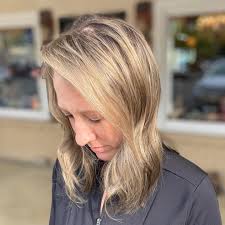 Taking a warm summer blonde into a cool fall blonde.