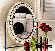 I bought it to go on my vanity to give me some extra light, when i do my makeup. Amazon Com Dermallura Hollywood Vanity Mirror With Lights Crystal Makeup Mirror Hollywood Mirror With Lights Makeup Mirror With Lights Mirror With Lights