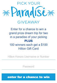 Maybe you would like to learn more about one of these? Don T Forget To Sign Up For Hilton Honors Pick Your Paradise Free Giveaway Insideflyer Uk