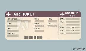 Where can i get a free plane ticket template? Plane Ticket Template Airline Boarding Pass Detailed Blank Of Airplane Ticket Vector Illustration Stock Vector Adobe Stock