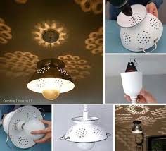 Homemade Light Fixture Ideas Diy Kitchen Light Fixture Cool Ideas Diy And Things I Want To Do Colander Light Diy Chandelier Make A Lampshade