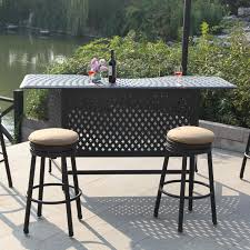 Modway shore small outdoor patio bar table in silver/grey. Find The Best Outdoor Bar Deals Dailymail