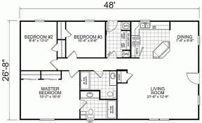 Family home plans offers a wide variety of small house plans at low prices. Image Result For Floor Plan 3 Bedroom 2 Bath 44x28 Bedroom House Plans Mobile Home Floor Plans Rectangle House Plans