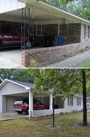 Browse the carport guide here. Before And After This 60 S Brick Rancher Had Dated Brick And Metal Posts On The Open Carport A Li Exterior House Renovation House Exterior Exterior Remodel