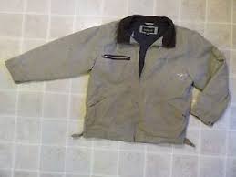 details about dunbrooke canvas quilt lined jacket l reg duck cloth chore ranch insulated large