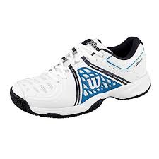 Die schuhe garantieren unter anderem optimalen tragekomfort gepaart mit sicherem halt für atemberaubende moves. Wilson Tour Vision Tennisschuhe Weiss Navy Tennisschuhe Wilson Herren Tennis Ass