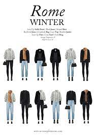 What To Wear To Rome This Winter A Capsule Wardrobe By Outfits For Travel Fashion Capsule Wardrobe Capsule Outfits Capsule Wardrobe