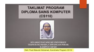 Gred e dalam bahasa inggeris dan matematik tambahan. Taklimat Program Diploma Sains Komputer Cs110 Youtube