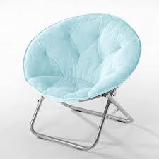 Great prices and selection of saucer chair. Amazon Com Urban Shop Super Soft Faux Fur Saucer Chair With Folding Metal Frame Light Blue Toys Games