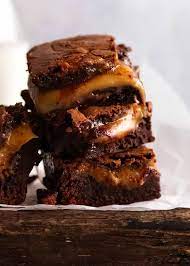 Caramel Brownies Recipe In 2021 New Dessert Recipe Salted Caramel Brownies Recipetin Eats
