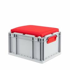 Eurobox Seat Mit Deckel Sitzkissen Griffe Geschlossen 40 X 30 X 22 Cm Sitzkissen Camping Box Box