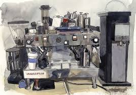 la marzocco 水彩 スケッチ 漫画